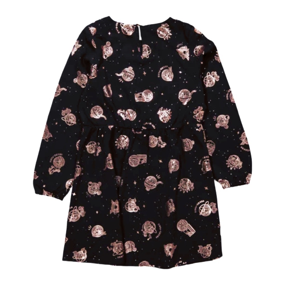 KENZO PARIS black metallic print dress size 10